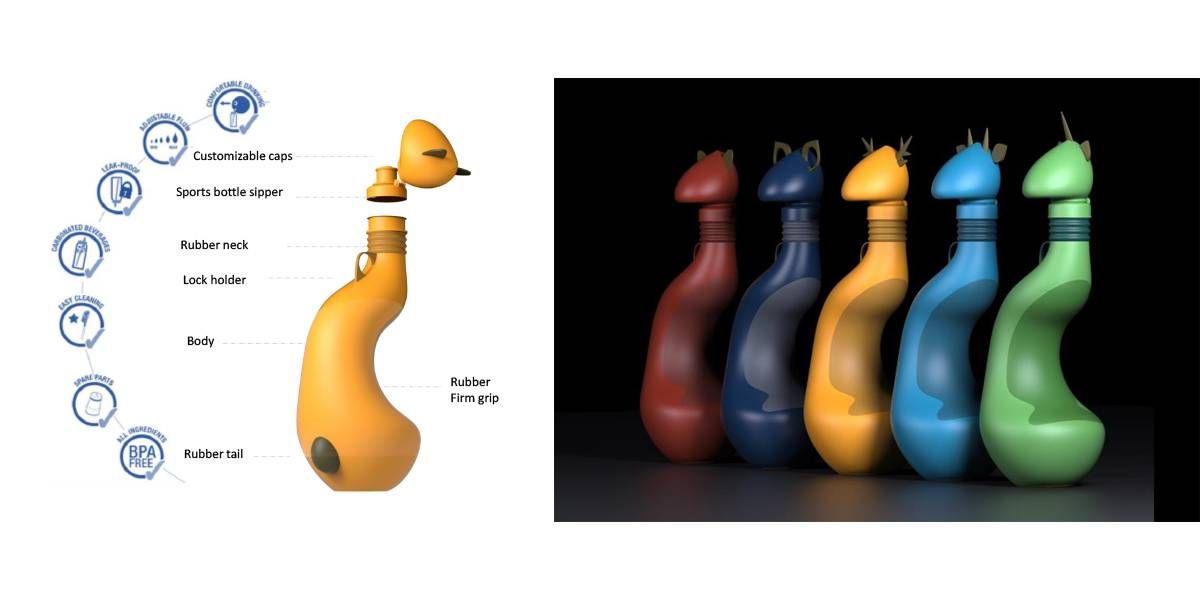 2 Bottle for kindergarten kids