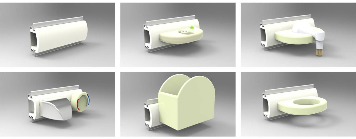 50010201 Modular system for bathrooms