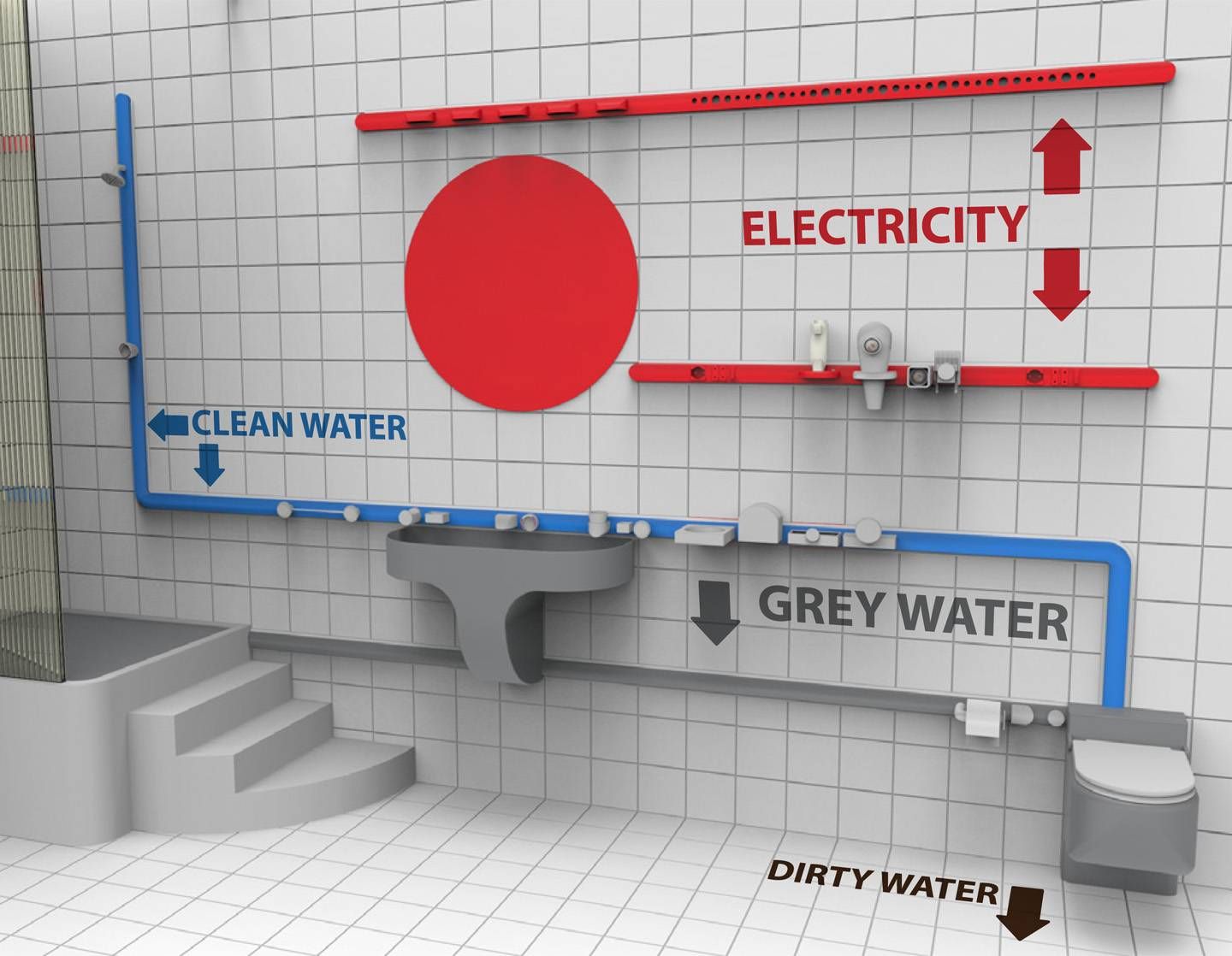 50010206 Modular system for bathrooms