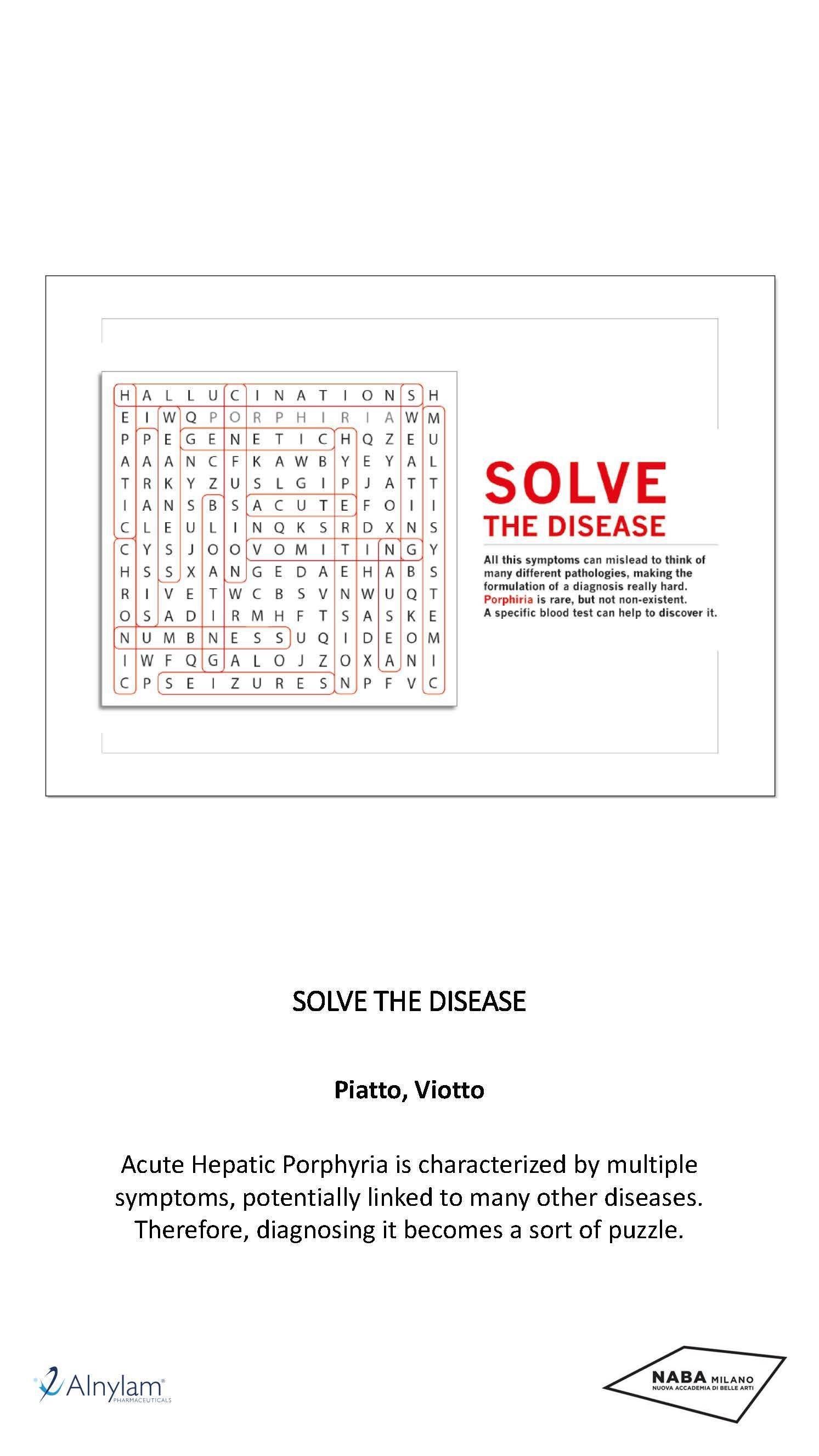 P15 SOLVE THE DISEASE Piatto, Viotto