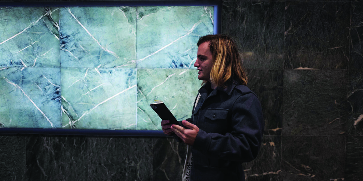Travelling Gaze exhibition setup at Cadorna Station in Milan