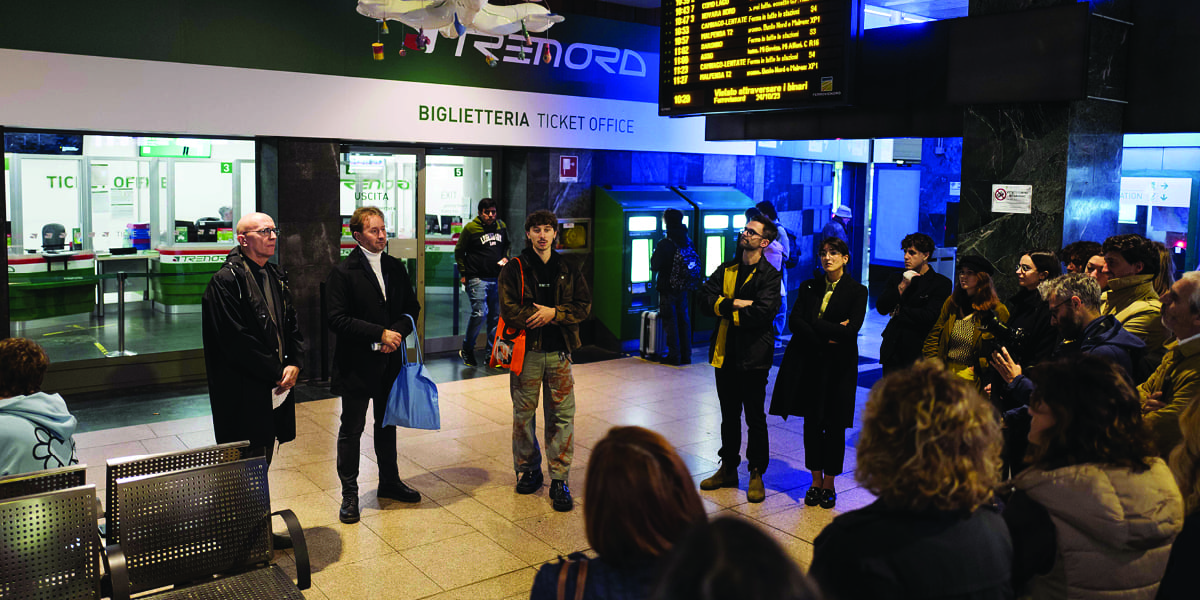 Travelling Gaze artworks at Cadorna Station in Milan